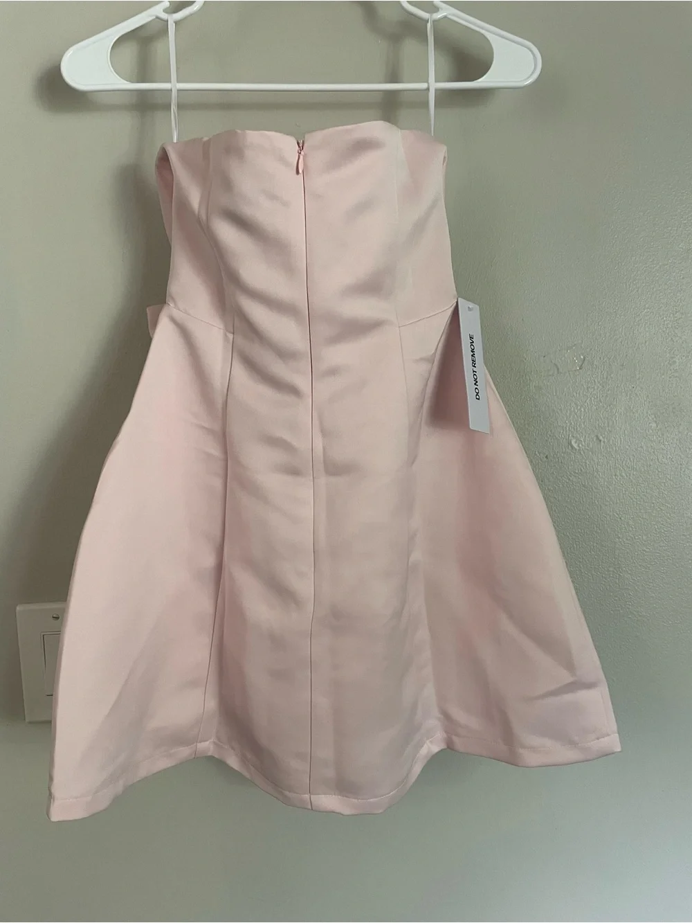 Princess Polly Genevie Bow Strapless Minidress Pink Sz 2 NWT - Picture 3 of 6